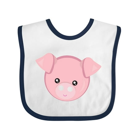 Inktastic Cute Pig Little Pig Piggy Pink Pig Gift Baby Boy or Baby Girl Bib