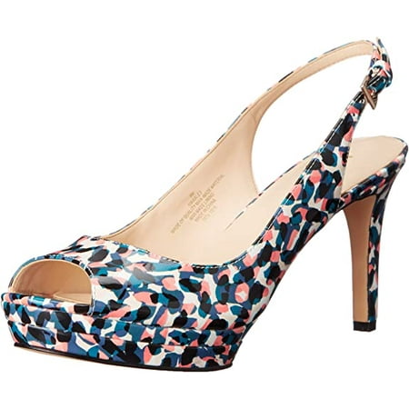 NINE WEST Women s ABLE Synthetic Dress Pump Blue/Multi 8.5 M US New