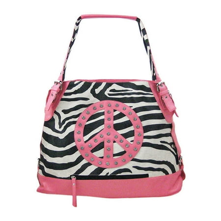 Black \/ White Zebra Print Bucket Bag Purse