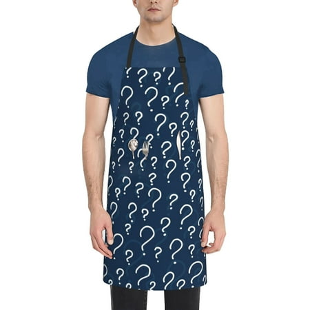 Adobk Aprons Adjustable Bib Aprons with 2 Pockets Cooking Kitchen Chef Apron for Women and Men-Men-Question Marks
Adobk Aprons Adjustable Bib Aprons with 2 Pockets Cooking Kitchen Chef Apron for Women and Men-Men-Question Marks