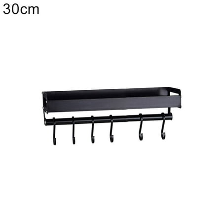 SSBSM Kitchen Wall Storage Rack Spice Bottle Jar Utensil Shelf Hooks Hanger Organizer