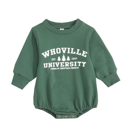 Meihuida Baby Boys Girls Christmas Romper Long Sleeve Crew Neck Letters Tree Print Bodysuit
Meihuida Baby Boys Girls Christmas Romper Long Sleeve Crew Neck Letters Tree Print Bodysuit