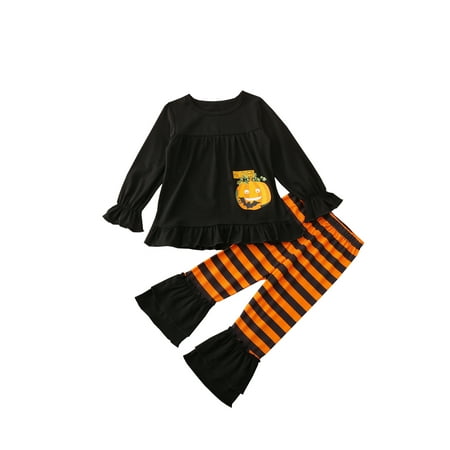 Sunisery 2 Pcs Toddler Baby Girls Halloween Outfits Pumpkin Tunic Tops Striped Flared Pants Clothes Black Orange 4-5 Years
Sunisery 2 Pcs Toddler Baby Girls Halloween Outfits Pumpkin Tunic Tops Striped Flared Pants Clothes Black Orange 4-5 Years
