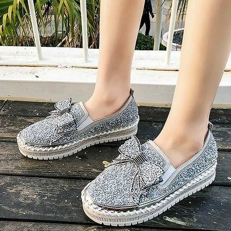 Shoes for Women LnjYIGJ Fashion Women Shoe Bow Sequin Solid Color Platform Casual Ladies Shoes
Shoes for Women LnjYIGJ Fashion Women Shoe Bow Sequin Solid Color Platform Casual Ladies Shoes