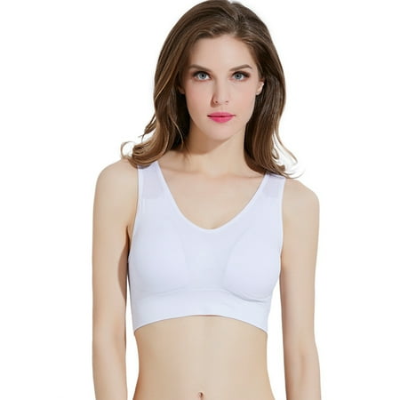 KZKR Plus Size Sports Bra for Women Padded Workout with Removable Pads Fitness Yoga Sleeping Bra Tops 3 PCS
KZKR Plus Size Sports Bra for Women Padded Workout with Removable Pads Fitness Yoga Sleeping Bra Tops 3 PCS
