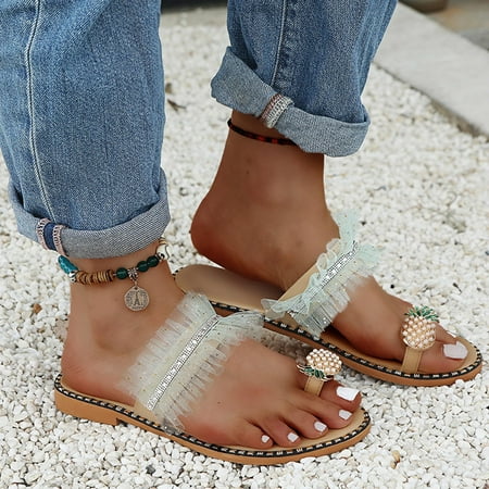 HIBRO Women Girls Pearl Flat Bohemian Style Casual Sandals Slippers Beach Shoes
HIBRO Women Girls Pearl Flat Bohemian Style Casual Sandals Slippers Beach Shoes