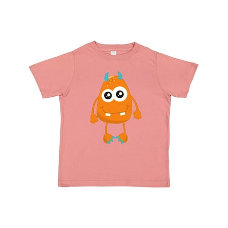 Inktastic Cute Monster Orange Monster Funny Monster Horns Gift Toddler Boy or Toddler Girl T-Shirt