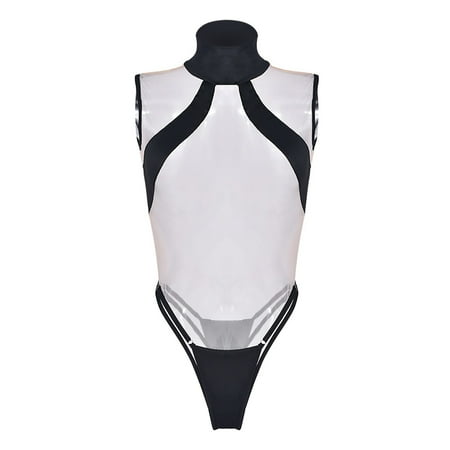 aiyuq.u underwear mesh stitching transparent dew color contrast stand up collar overall nightdress female
aiyuq.u underwear mesh stitching transparent dew color contrast stand up collar overall nightdress female