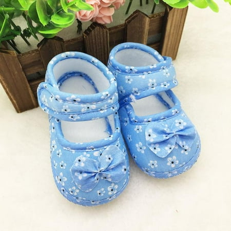 YOHOME Kids Baby Bowknot Printing Newborn Cloth Shoes SB