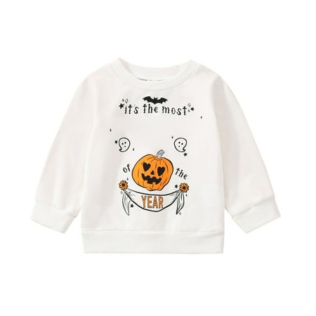 Generic Kids Sweatshirts Soft Cotton Warm Crewneck Long Sleeve Round Neck Pumpkin Print Halloween Sweatshirt for Boys or Girls(2-3 Years White)
Generic Kids Sweatshirts Soft Cotton Warm Crewneck Long Sleeve Round Neck Pumpkin Print Halloween Sweatshirt for Boys or Girls(2-3 Years White)