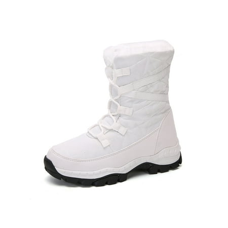 Woobling Ladies Winter Boot Faux Fur Warm Shoes Plush Lined Snow Boots Hiking Slip Resistant Mid-Calf Comfort White 7.5
Woobling Ladies Winter Boot Faux Fur Warm Shoes Plush Lined Snow Boots Hiking Slip Resistant Mid-Calf Comfort White 7.5