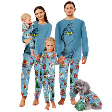 FUNIER Family Matching Christmas Pajamas Sleepwear Set Cartoon Monster Print Sizes for Adult-Kids-Baby-Pet 2 Pieces Top and Pants Bodysuits Unisex Pajamas Sets
FUNIER Family Matching Christmas Pajamas Sleepwear Set Cartoon Monster Print Sizes for Adult-Kids-Baby-Pet 2 Pieces Top and Pants Bodysuits Unisex Pajamas Sets