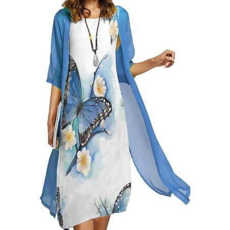 Shpwfbe Summer Dresses For Women 2023 Two Piece Outfits For Women Women Casual Vacation Floral Chiffon Sleeveless Maxi Dress Two Piece S
Shpwfbe Summer Dresses For Women 2023 Two Piece Outfits For Women Women Casual Vacation Floral Chiffon Sleeveless Maxi Dress Two Piece S