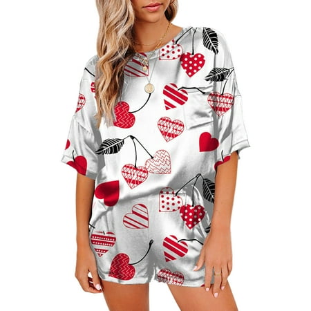 UKAP Summer Womens Silk Satin Pajamas Set Short Sleeve 2pcs Loungewear Tie Dye Floral Print Tops and Shorts Nightwear Sleepwear
UKAP Summer Womens Silk Satin Pajamas Set Short Sleeve 2pcs Loungewear Tie Dye Floral Print Tops and Shorts Nightwear Sleepwear