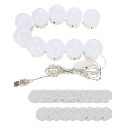 Tebru Makeup Mirror Light 10Pcs LED Makeup Comestic Mirror Light Kit with Dimmable Light Bulb Makeup Mirror Bulb
Tebru Makeup Mirror Light 10Pcs LED Makeup Comestic Mirror Light Kit with Dimmable Light Bulb Makeup Mirror Bulb