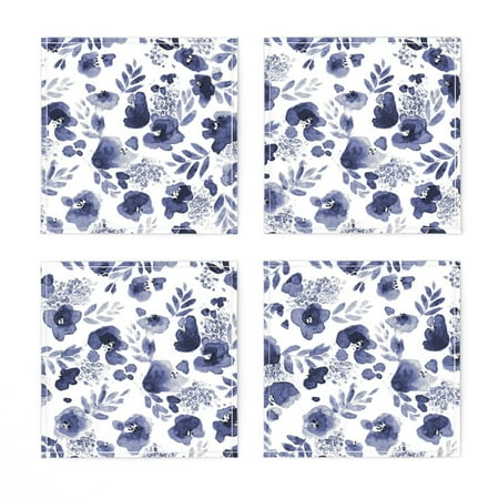 Linen Cotton Canvas Cocktail Napkins (Set of 4) - Flower Print Indigo Navy Floral Womens Watercolor White Flowers Simple Blue Print Cloth Cocktail Napkins by Spoonflower
Linen Cotton Canvas Cocktail Napkins (Set of 4) - Flower Print Indigo Navy Floral Womens Watercolor White Flowers Simple Blue Print Cloth Cocktail Napkins by Spoonflower
