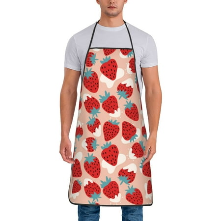 Jgfou Red Strawberry Print Anti-fouling Apron for Men Women Waterproof Oil-Proof Kitchen Apron with Adjustable Straps Pocket and No-Pill No-Fade Fabric
Jgfou Red Strawberry Print Anti-fouling Apron for Men Women Waterproof Oil-Proof Kitchen Apron with Adjustable Straps Pocket and No-Pill No-Fade Fabric