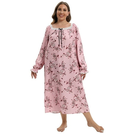 Plus Size Slip Dress for Women for Sleep - Womens Long Sleeve Loungewear Dress Women Long Sleeve Sleepwear Full Length Long Nightshirt Soft Loungewear XL-5XL
Plus Size Slip Dress for Women for Sleep - Womens Long Sleeve Loungewear Dress Women Long Sleeve Sleepwear Full Length Long Nightshirt Soft Loungewear XL-5XL