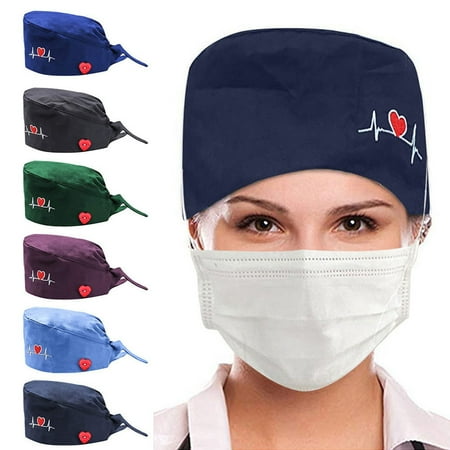 jiaroswwei Women ECG Heart Embroidery Adjustable Dustproof Button Scrub Cap Bouffant Hat
jiaroswwei Women ECG Heart Embroidery Adjustable Dustproof Button Scrub Cap Bouffant Hat