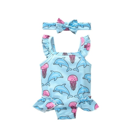 AIMAOMI Toddler Summer Sleeveless Girls Cute Sea Animal Blue Colour Ruffles Swimwear Swimsuit Bikini With Headband H
AIMAOMI Toddler Summer Sleeveless Girls Cute Sea Animal Blue Colour Ruffles Swimwear Swimsuit Bikini With Headband H