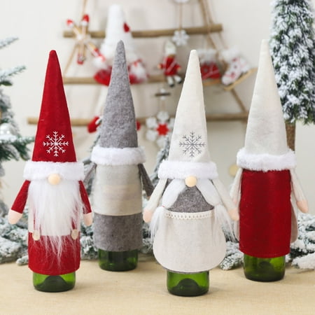 LINMOUA Christmas Decoration Faceless Doll Wine Bottle Holder Santa Claus Wine Bag
LINMOUA Christmas Decoration Faceless Doll Wine Bottle Holder Santa Claus Wine Bag