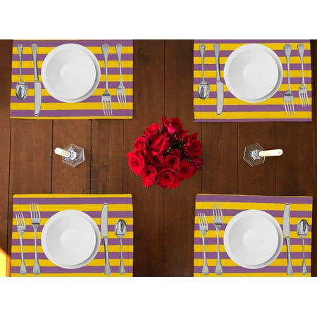 1 Wide Stripes Print Cotton Dinner Table Placemats Holiday Home Decoration 13 x 19 (Pack of 4)
1 Wide Stripes Print Cotton Dinner Table Placemats Holiday Home Decoration 13 x 19 (Pack of 4)