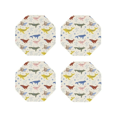 Drink Coasters Set of 4 Cute cartoon Whales Leather Coasters for Coffee Table Protector Heat Resistant Cute Coasters for Home Decor Housewarming Gifts Bar Kitchen 4 Inch Octagon
Drink Coasters Set of 4 Cute cartoon Whales Leather Coasters for Coffee Table Protector Heat Resistant Cute Coasters for Home Decor Housewarming Gifts Bar Kitchen 4 Inch Octagon