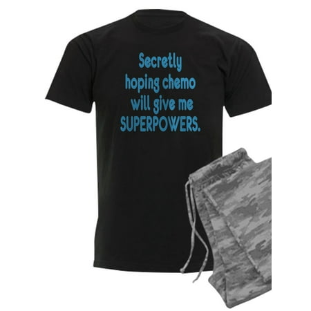 CafePress - Funny Cancer Chemo Superpowers Pajamas - Men s Dark Pajamas