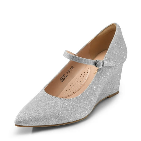 Dream Pairs Women s Wedges Closed Toe High Heels Dress Wedding Bride Pointed Toe Pumps Shoes SDPU2308W