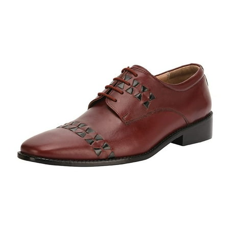 LIBERTYZENO Mens Classic Leather Formal Oxford Shoes