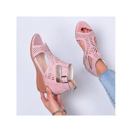 Crocowalk Women s Casual Brathable Wedding Sandals Hollow Out Open Toe High Top Shoes Zipper Back Holiday Soft Solid Color Party Platform Wedge&platform
Crocowalk Women s Casual Brathable Wedding Sandals Hollow Out Open Toe High Top Shoes Zipper Back Holiday Soft Solid Color Party Platform Wedge&platform