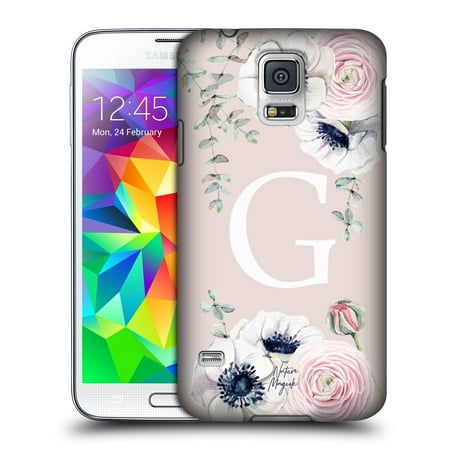 OFFICIAL NATURE MAGICK FLORAL MONOGRAM PINK FLOWERS HARD BACK CASE FOR SAMSUNG PHONES 1