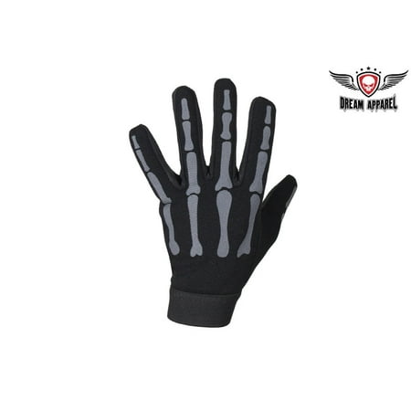 Grey Mechanic Skeleton Gloves