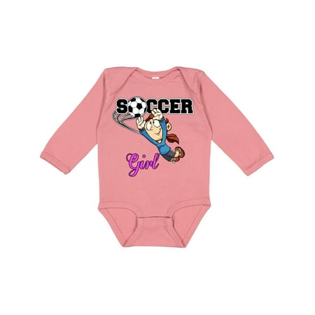 Inktastic Soccer Girl Goalie Gift Baby Girl Long Sleeve Bodysuit