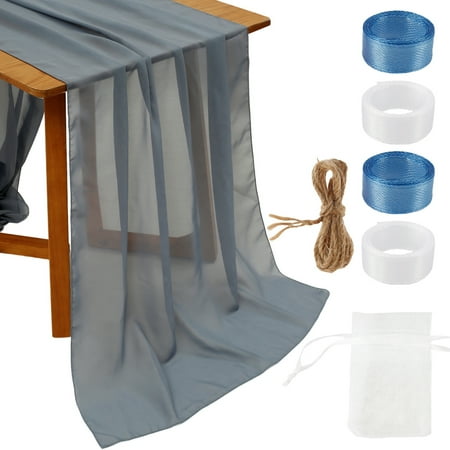 RELAX DREAM Table Runner 28 x 118 In Chiffon Plain Table Linen Romantic Machine Washable Table Cloth with Rope and Storage Bag for Baby Shower Birthday Wedding Party
RELAX DREAM Table Runner 28 x 118 In Chiffon Plain Table Linen Romantic Machine Washable Table Cloth with Rope and Storage Bag for Baby Shower Birthday Wedding Party