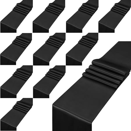 10 Pack Satin Table Runner 12 x 108 Inch Long Bright Silk Table Runner Smooth Fabric Table Decor Dinner Party Table Runner for Wedding Banquet Party Decoration Black
10 Pack Satin Table Runner 12 x 108 Inch Long Bright Silk Table Runner Smooth Fabric Table Decor Dinner Party Table Runner for Wedding Banquet Party Decoration Black