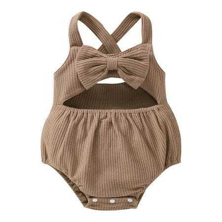 Rovga Toddler Girls Clothing Baby Girls Sleeveless Solid Ribbed Bowknot Suspenders Romper Bodysuit Clothes
Rovga Toddler Girls Clothing Baby Girls Sleeveless Solid Ribbed Bowknot Suspenders Romper Bodysuit Clothes