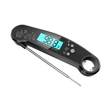 

Pompotops Instant Read Digital Meat Thermometer Convenient Quick Folding Barbecue Food Kitchen Display Corkscrew