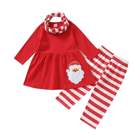 BSDHBS Girls Clothing Set Girls Long Sleeve Christmas Cartoon Sants Tops Printed Pants Neckerchief Outfits Sets
BSDHBS Girls Clothing Set Girls Long Sleeve Christmas Cartoon Sants Tops Printed Pants Neckerchief Outfits Sets