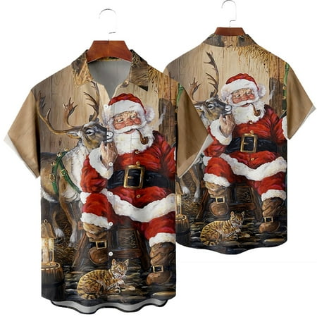 MLFU Men s Christmas Santa Claus Casual Button Hawaii Shirts 3D Printed Summer New Short Sleeve Beach Shirts Tops Clothing S-8XL
MLFU Men s Christmas Santa Claus Casual Button Hawaii Shirts 3D Printed Summer New Short Sleeve Beach Shirts Tops Clothing S-8XL
