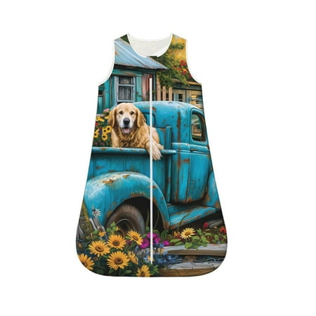 Cauagu Vintage Pickup Sunflower Dog for Infant Wearable Blanket Unisex Girl Boy Swaddle Transition Sack - Newborn Essentials Sleep Clothes-X-Large
Cauagu Vintage Pickup Sunflower Dog for Infant Wearable Blanket Unisex Girl Boy Swaddle Transition Sack - Newborn Essentials Sleep Clothes-X-Large