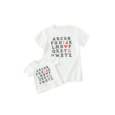 Mommy and Me Family Matching Tees Valentine Mother s Day Family Matching Print Short Sleeve Blouse
Mommy and Me Family Matching Tees Valentine Mother s Day Family Matching Print Short Sleeve Blouse