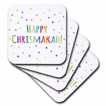 3dRose Happy Chrismakkah - joint Christmas and Hanukkah holiday blessing Soft Coasters set of 4
3dRose Happy Chrismakkah - joint Christmas and Hanukkah holiday blessing Soft Coasters set of 4