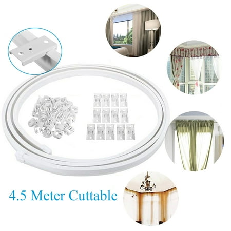 (Pulleys + Mounting plates + Seals) Flexible Curtain Rails Nano Mute
