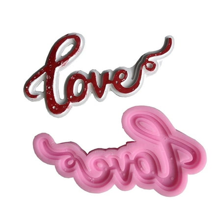 LOVE Letter Shape Silicone Mold Sugarcraft & Chocolate Mold Cake Baking Decor
