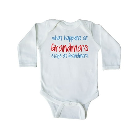 Inktastic What Happens At Grandma s Gift Baby Boy or Baby Girl Long Sleeve Bodysuit 
Inktastic What Happens At Grandma s Gift Baby Boy or Baby Girl Long Sleeve Bodysuit