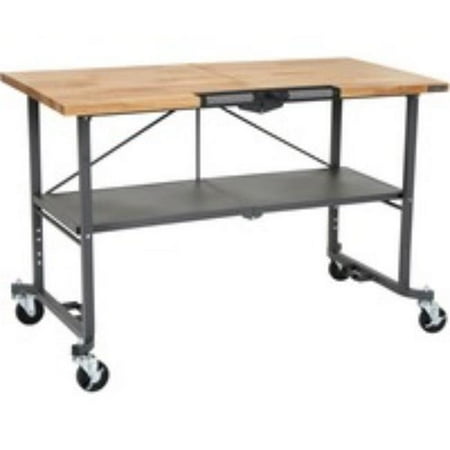 Steel Top Folding Bench Gray