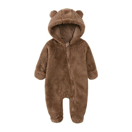 Gubotare Newborn Baby Jumpsuit Hooded Fleece Rompers Long Sleeve Bodysuit Outwear Outfits (Coffee 3-6 Months) 
Gubotare Newborn Baby Jumpsuit Hooded Fleece Rompers Long Sleeve Bodysuit Outwear Outfits (Coffee 3-6 Months)