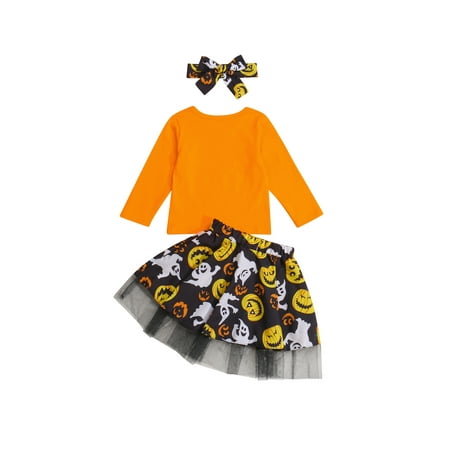 JYYYBF Toddler Baby Girl My First Halloween Outfits Long Sleeve Pumpkin Ghost Print Tops+Tutu Skirt Fall Clothes Set Yellow 6-12 Months
JYYYBF Toddler Baby Girl My First Halloween Outfits Long Sleeve Pumpkin Ghost Print Tops+Tutu Skirt Fall Clothes Set Yellow 6-12 Months