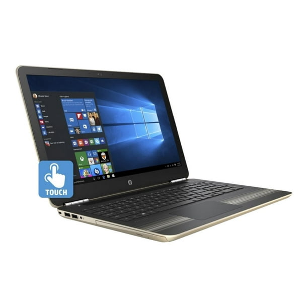 HP Pavilion 15-au030wm - Core i5 6200U / 2.3 GHz - Win 10 Home 64-bit - 8 GB RAM - 1 TB HDD - DVD SuperMulti - 15.6" touchscreen 1366 x 768 ( HD ) - HD Graphics 520 - Wi-Fi - ash silver keyboard frame, modern gold (cover)